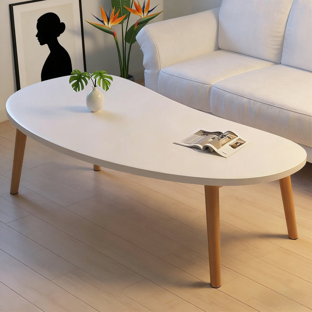 Modern Minimalist Solid Wood Coffee Table | Natural Wood Grain, Versatile Decor for Living Room Small Apartments, Space-Saving Design, Perfect Gift