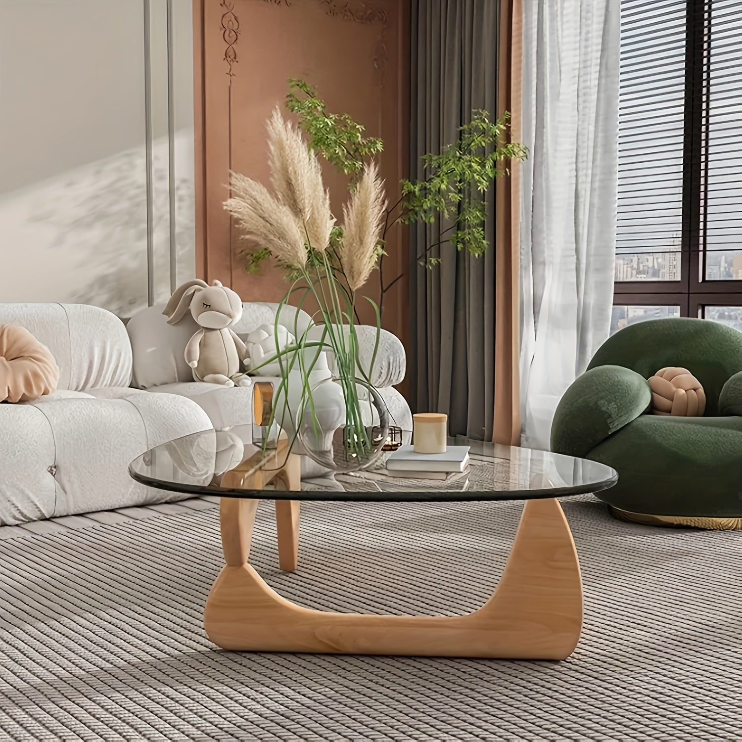 Contemporary Walnut Coffee Table for Living Spaces, Compact And Chic, Ideal for Bedrooms, Living Rooms, Reception Areas, And Offices (Medium Size)