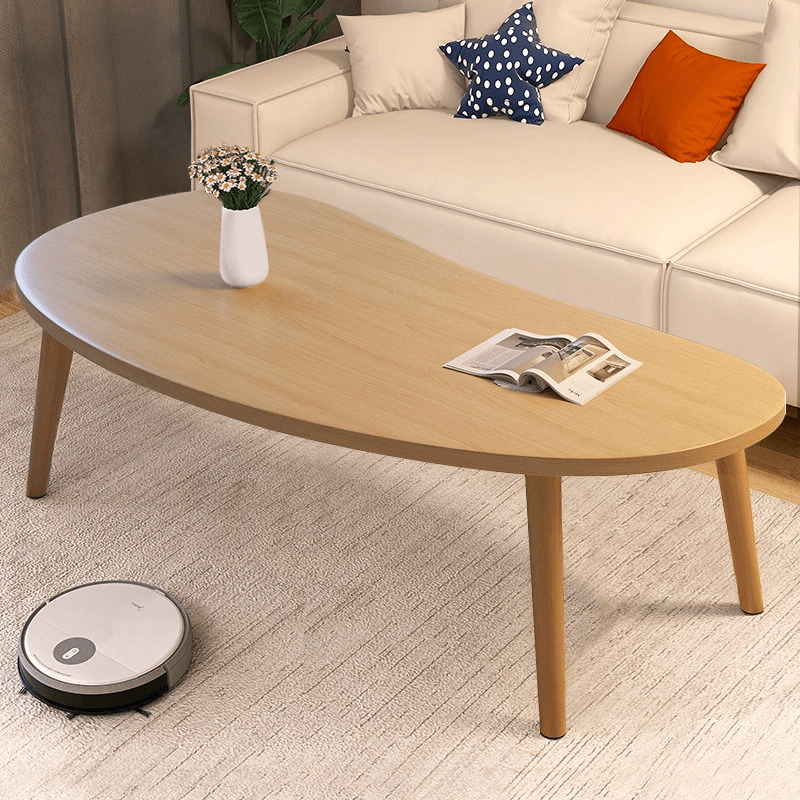 Modern Style Small Coffee Table, Minimalist Solid Wood Design, Durable Wooden Structure, Moon Arc-shaped End Table\u002Fsofa Side Table\u002Fliving Room Table, For Living Room, Dining Room, Gifts And Outdoor Space.